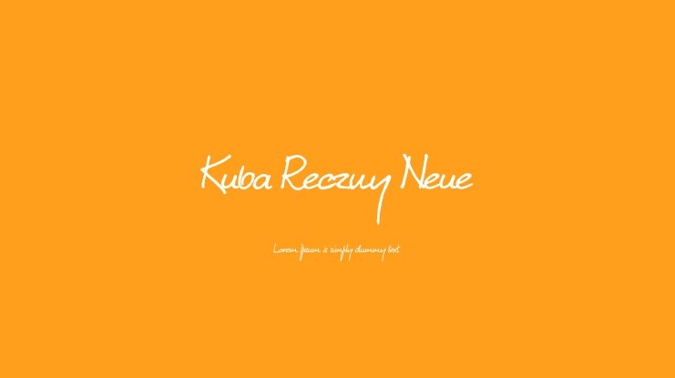 Kuba Reczny Neue Font