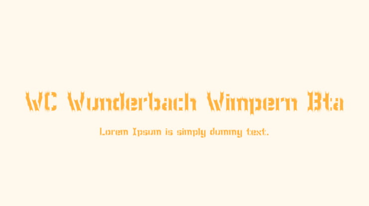 WC Wunderbach Wimpern Bta Font Family