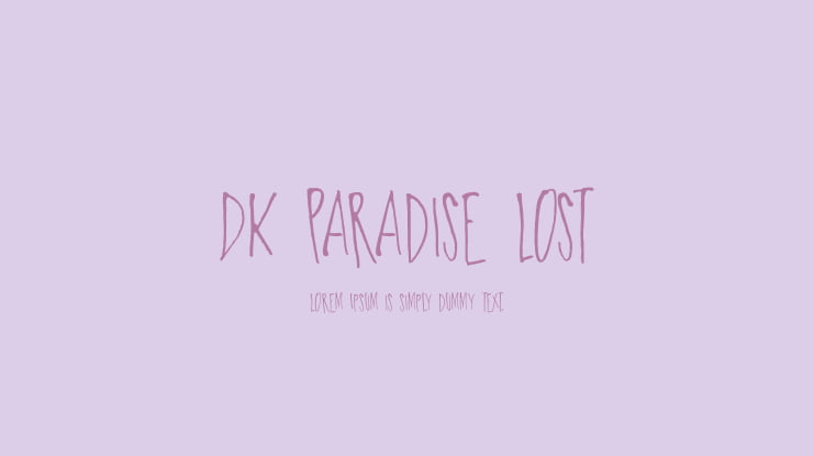 DK Paradise Lost Font