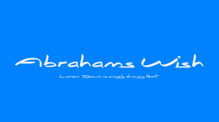 Abrahams Wish Font