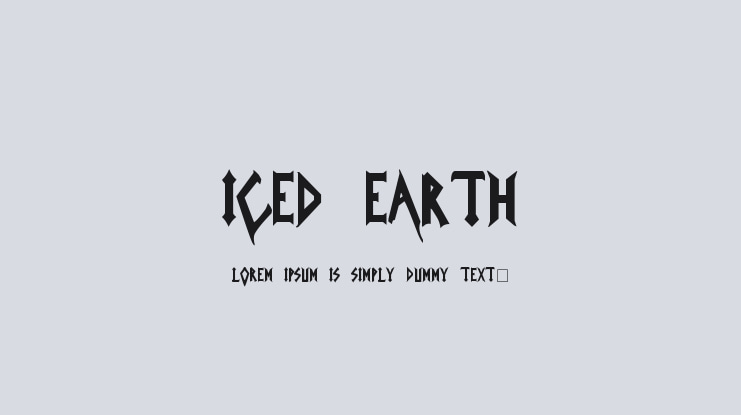 Iced Earth Font