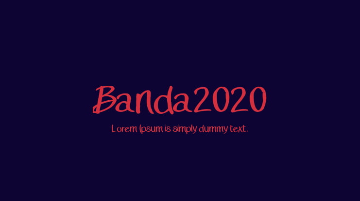 Banda2020 Font