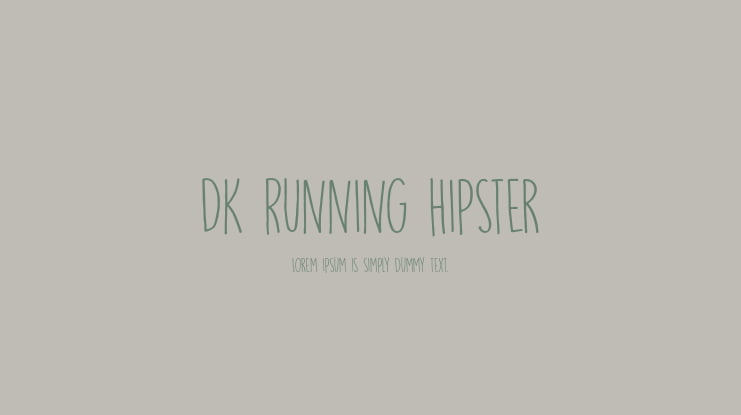 DK Running Hipster Font