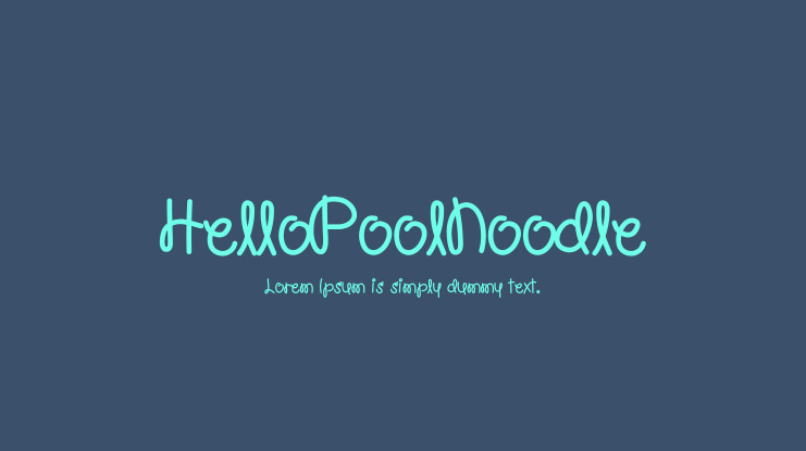 HelloPoolNoodle Font