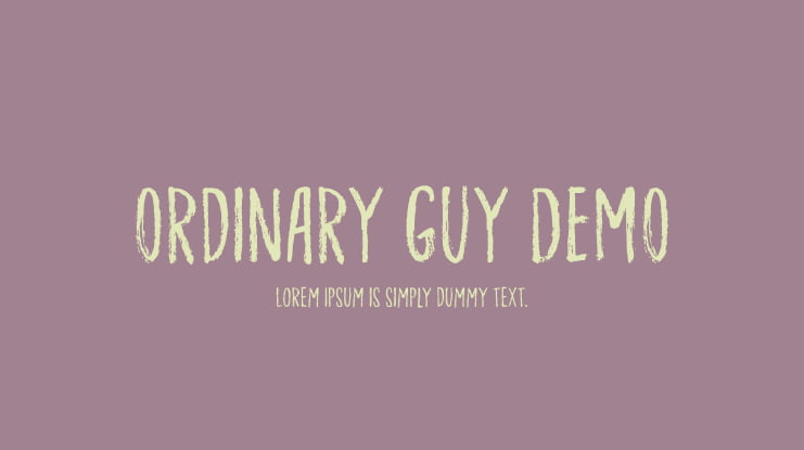 Ordinary Guy DEMO Font