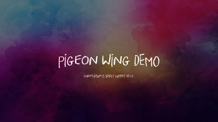 Pigeon Wing DEMO Font