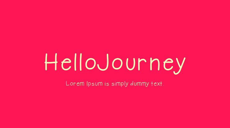 HelloJourney Font