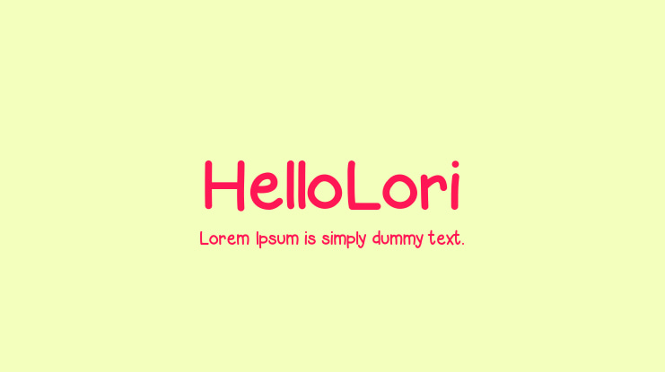 HelloLori Font