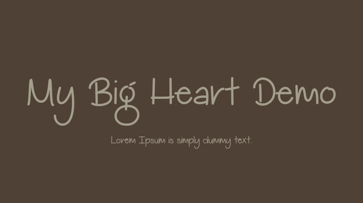 My Big Heart Demo Font