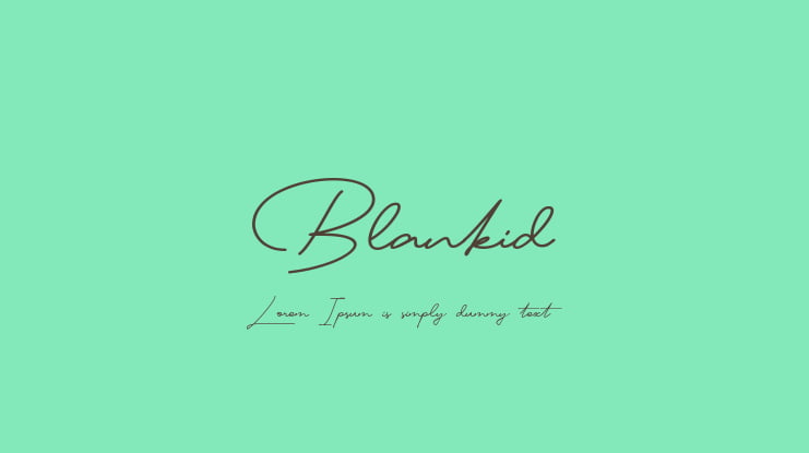 Blankid Font