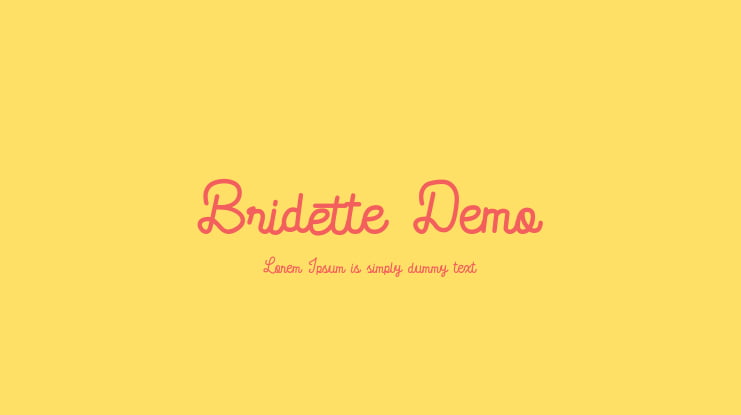 Bridette Demo Font