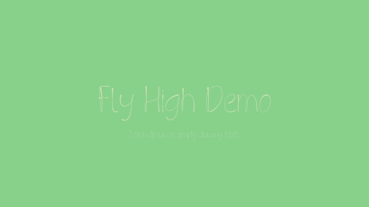 Fly High Demo Font