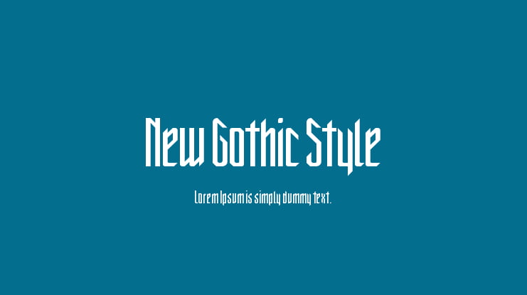 New Gothic Style Font