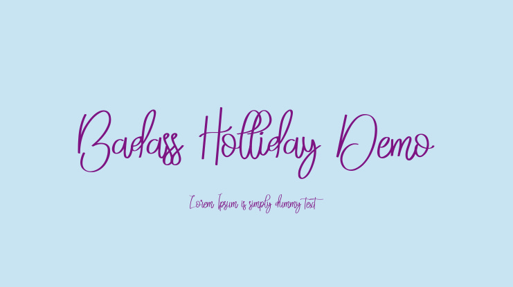 Badass Holliday Demo Font