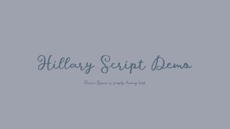 Hillary Script Demo Font