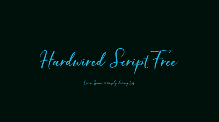 Hardwired Script Free Font