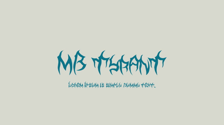 MB TyranT Font