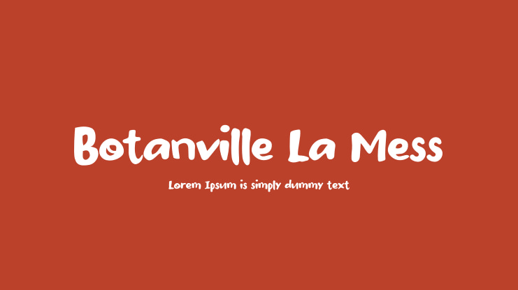 Botanville La Mess Font
