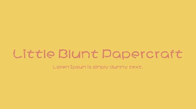 Little Blunt Papercraft Font