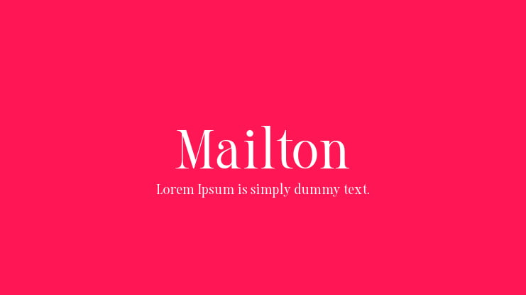 Mailton Font