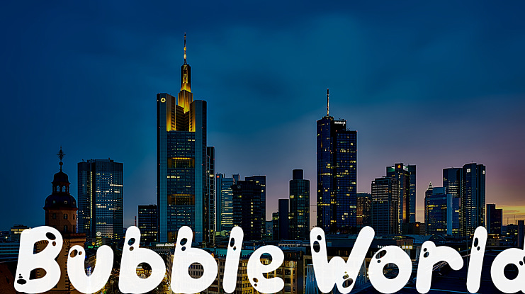 Bubble World Font