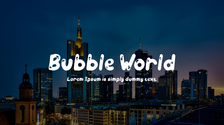 Bubble World Font