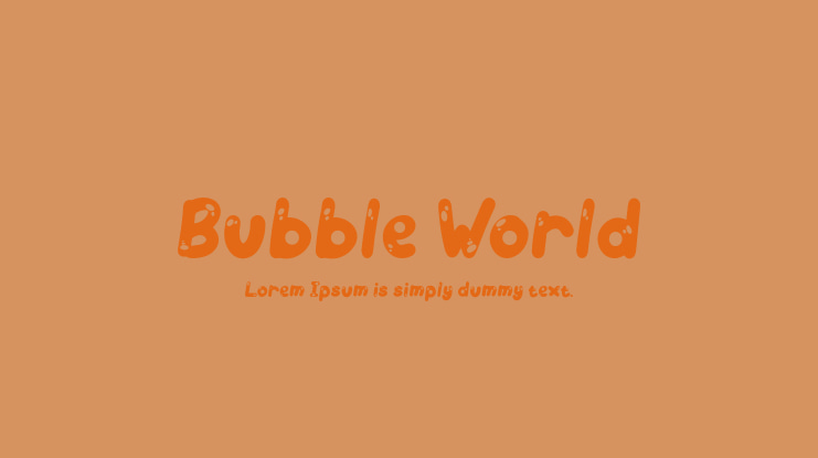 Bubble World Font