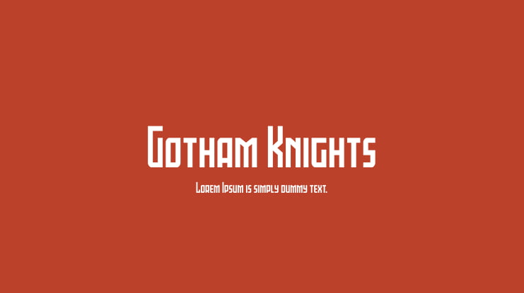 Gotham Knights Font Family
