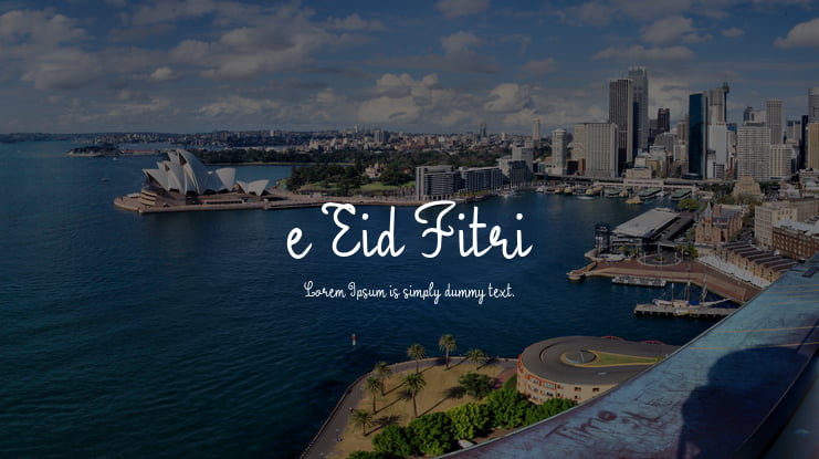 e Eid Fitri Font