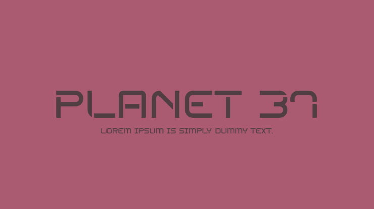 Planet 37 Font