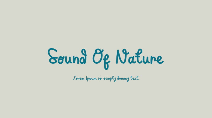 Sound Of Nature Font