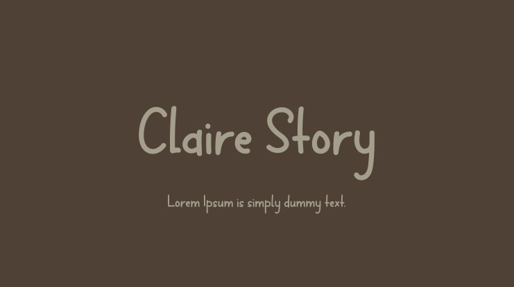 Claire Story Font