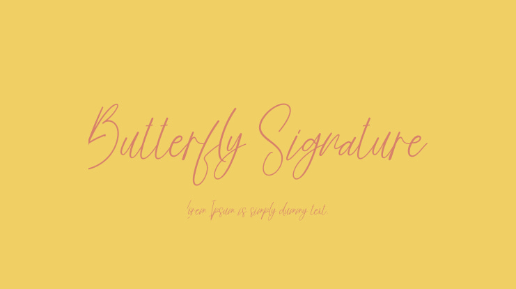 Butterfly Signature Font