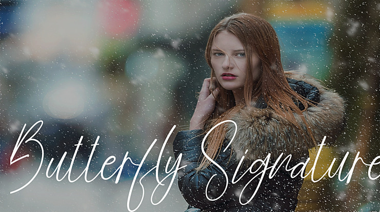 Butterfly Signature Font