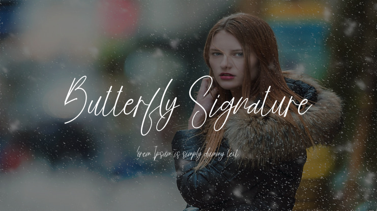 Butterfly Signature Font