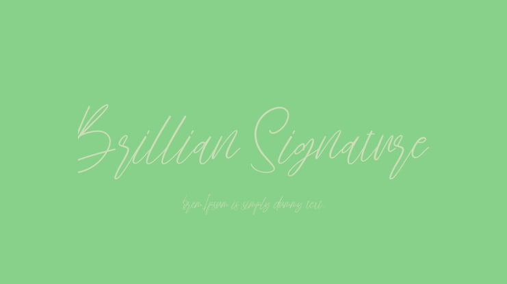 Brillian Signature Font
