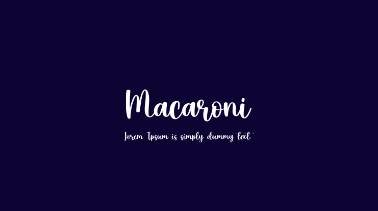 Macaroni Font