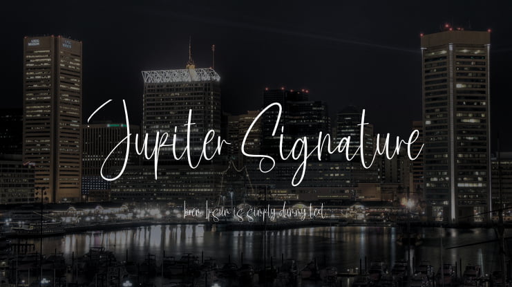 Jupiter Signature Font