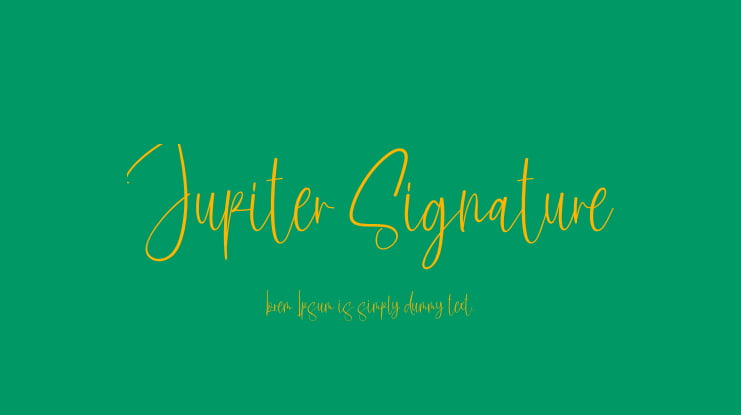 Jupiter Signature Font