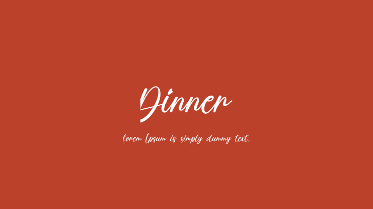 Dinner Font