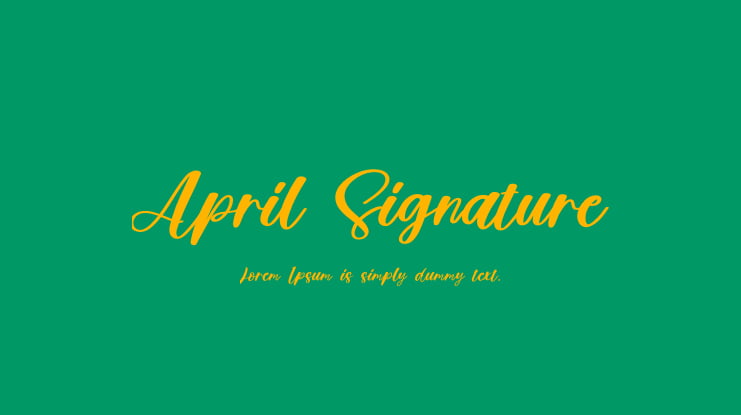 April Signature Font