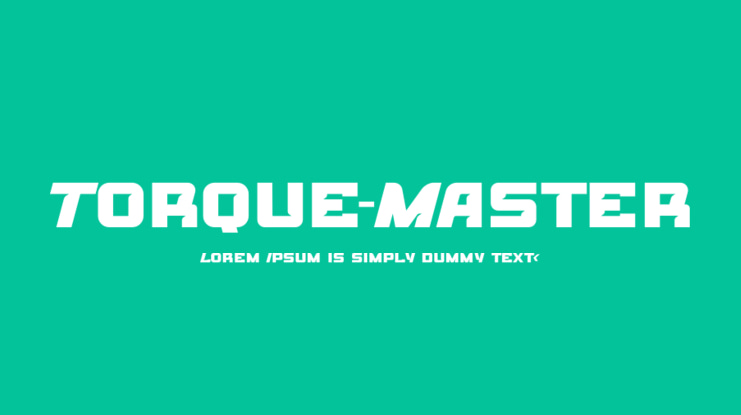 TORQUE MASTER - Car Racing gaming Font, Sans-Serif ft. speed