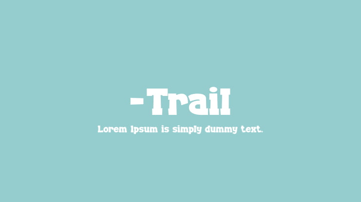 -Trail Font