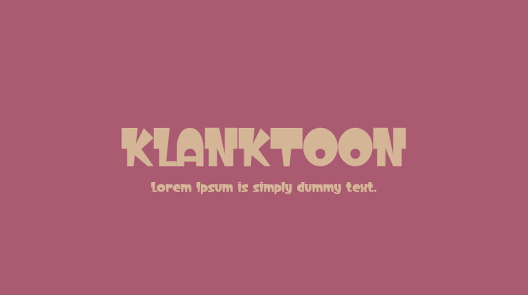 KLANKTOON Font