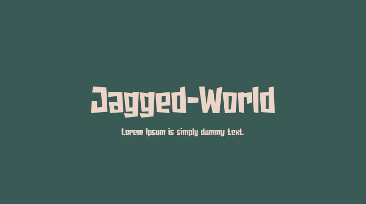 Jagged-World Font