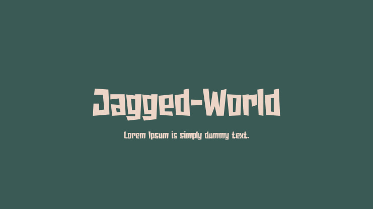Jagged-World Font