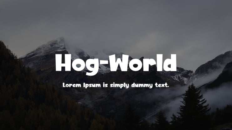 Hog-World Font