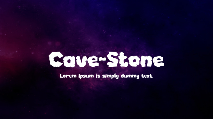 Cave-Stone Font