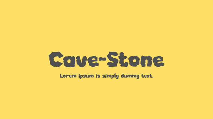 Cave-Stone Font