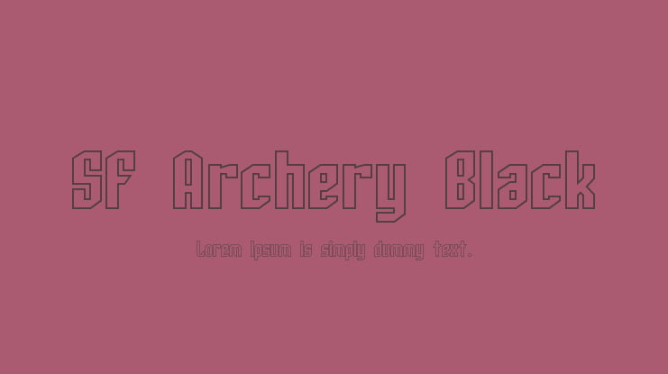 SF Archery Black Font Family
